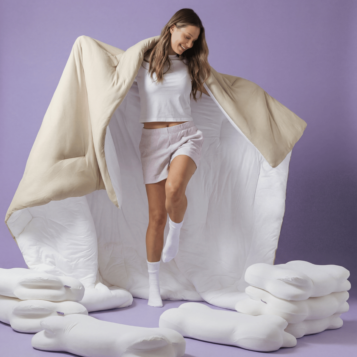 Wrapped in the comforter